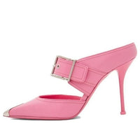 (WMNS) Alexander McQueen Punk Buckle Mules 'Pink' 733183WHSWD5482