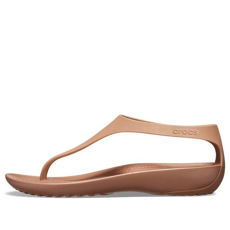 (WMNS) Crocs Serena Flip 'Brown' 205468-860