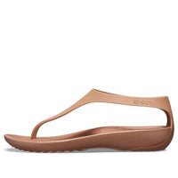 (WMNS) Crocs Serena Flip 'Brown' 205468-860