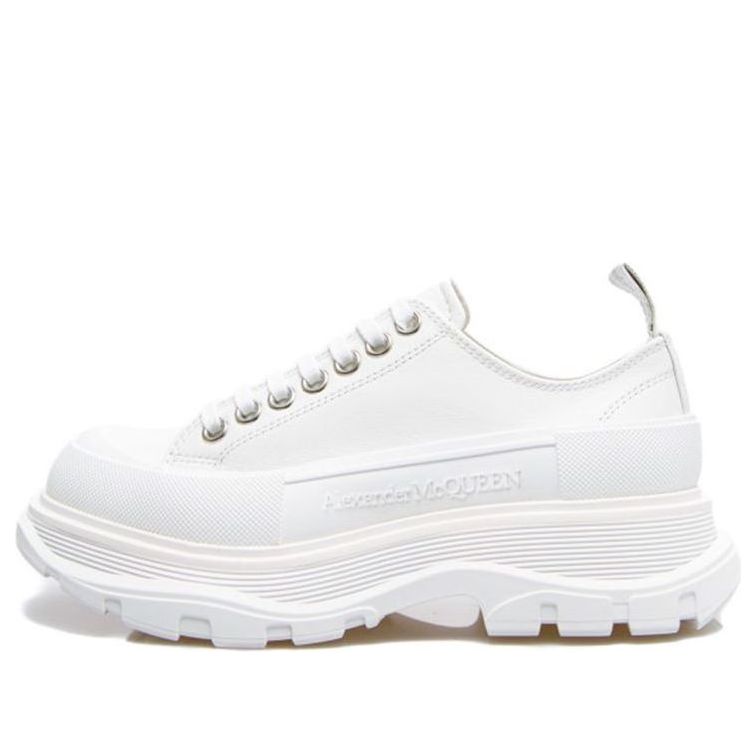 (WMNS) Alexander McQueen Tread Slick Lace Up Low 'White' 633902WHZ629071