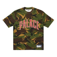 PALACE Sportini Woodland Camo Classic Large Logo Round Neck Short Sleeve Camouflage Green T-Shirt P20ES077