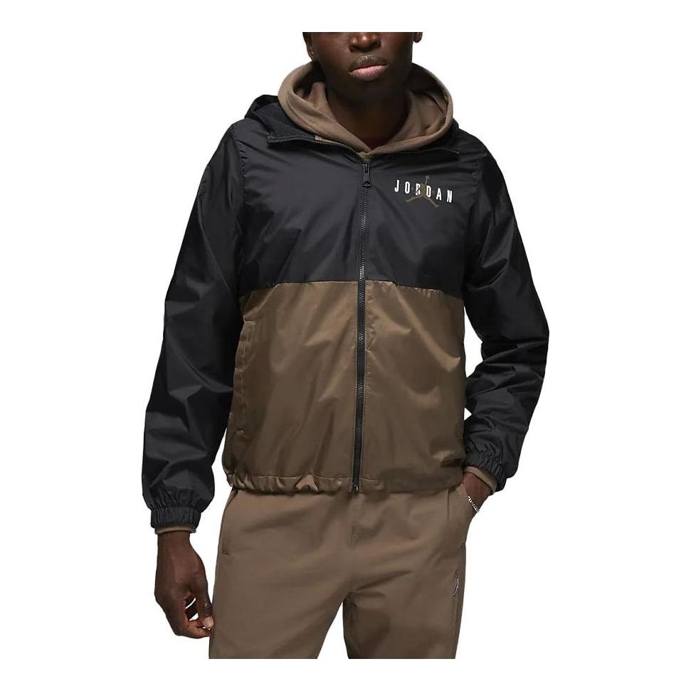 Air Jordan Essentials Woven Jacket 'Black Olive' DV7650-485