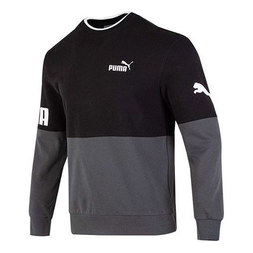 PUMA Power Colorblock Crew Long Tee 'Black' 676666-01