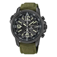 Men's SEIKO Prospex Series Casual Nylon Solar Energy Watch Black SSC295J1