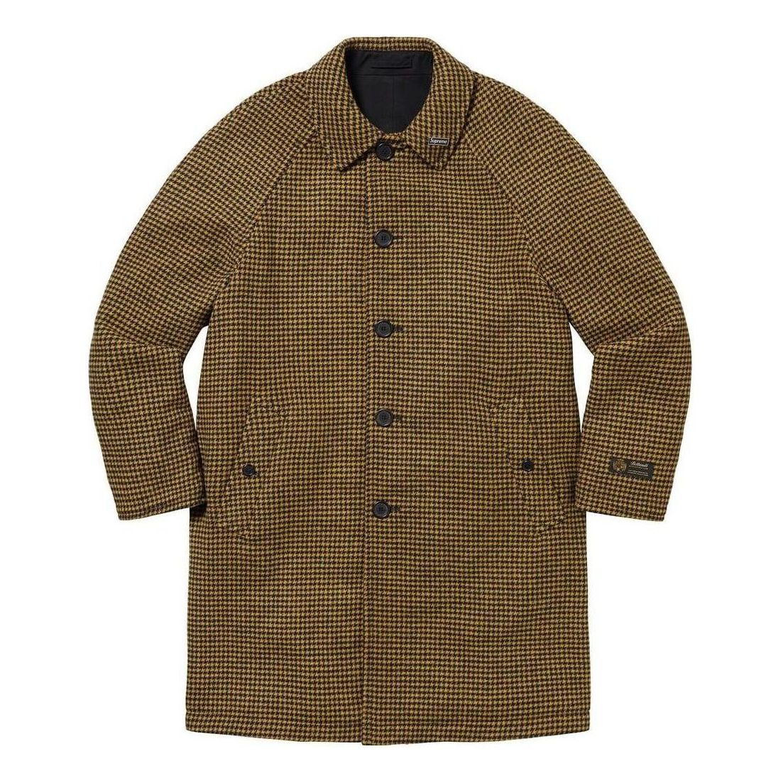 Supreme Reversible Houndstooth Overcoat 'Brown Black' SUP-FW23-080