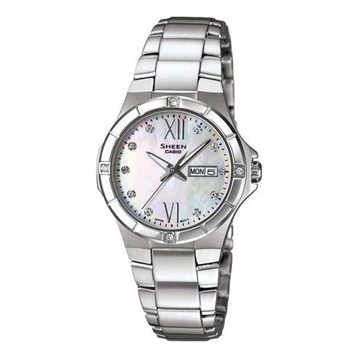 CASIO SHEEN Quartz Stainless Steel Strap Silver Analog SHE-4022D-7AQ