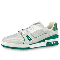 LOUIS VUITTON Trainer Sneakers 'Crystals White and Green' 1AARLE