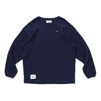 WTAPS Logo Printing Long-Sleeve Men Navy Blue 201ATDT-CSM29