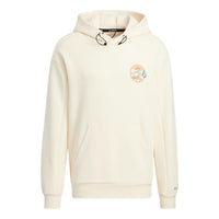 adidas Gfx Hood Swt Back Abstract Pattern Printing Kangaroo Pocket Sports Hooded Long Sleeves Creamy White HN2017