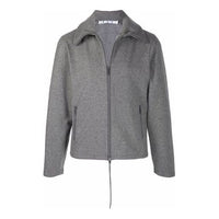 Off-White FW21 Solid Color lapel Zipper Jacket Version Gray OMBD030F21FAB0010606