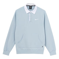 Men's Nike SB Fleece Skateboard Knit Breathable Embroidered Autumn Blue DM6483-440