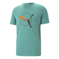 PUMA Real Cat Graphic T-Shirt 'Teal' 622537-84