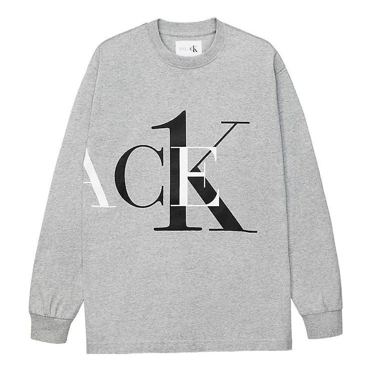 Palace X Calvin Klein Long Sleeve Logo T-Shirt 'Grey' P22CKLS004