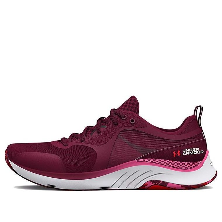 (WMNS) Under Armour HOVR Omnia Printed 'Dark Cherry' 3025736-600