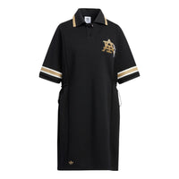 (WMNS) adidas Modern Collegiate Polo Dress Asia Sizing 'Black Gold' HS1929