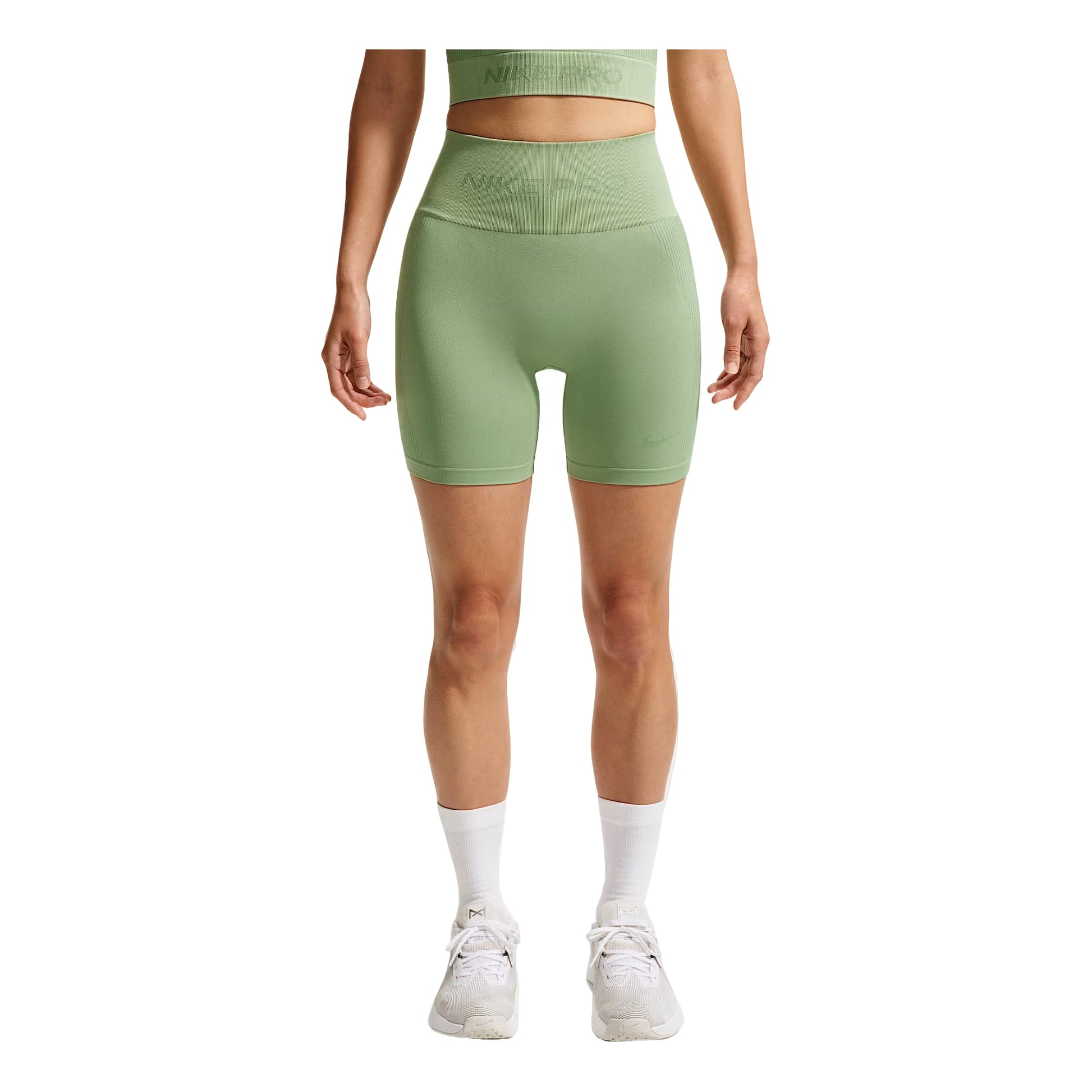 (WMNS) Nike Pro Seamless Dri-Fit High-Waisted 5" Cycling Shorts 'Steam' IF1211-006