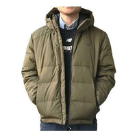 New Balance Heavyweight Puffer Hooded Jacket Asia Sizing 'Olive Green' NP74T021-KH