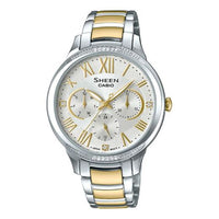 CASIO SHEEN Series Waterproof /White/Gold Silver Analog SHE-3058SG-7A