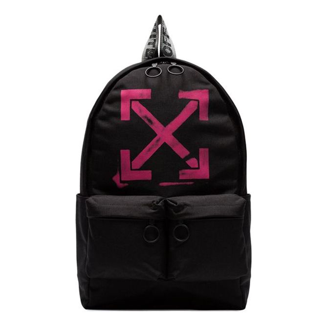 Off-White Arrows Print Nylon Backpack Black/Pink OMNB003R19C360241028