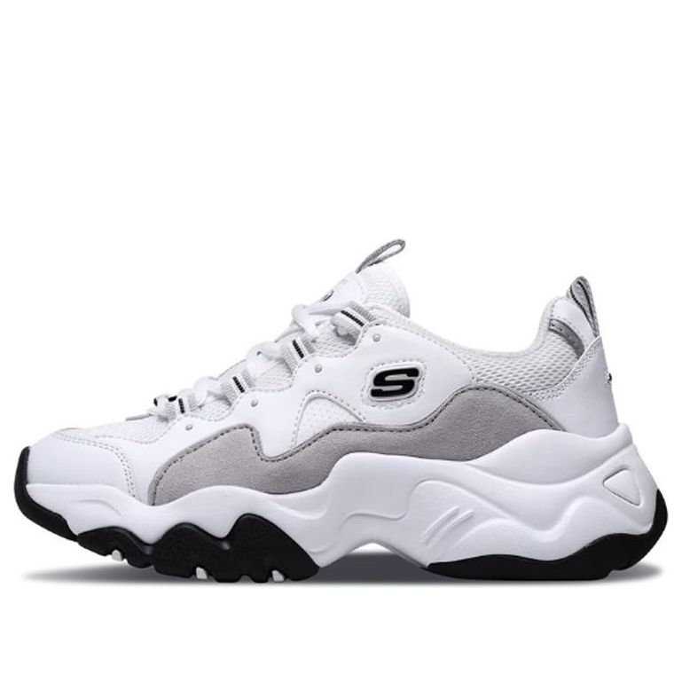 (WMNS) Skechers D'Lites 3.0 Running Shoes White/Grey 12955-WLGY