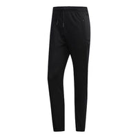 adidas neo Lacing Elastic Waistband Solid Color Athleisure Casual Sports Pants Black EI4651