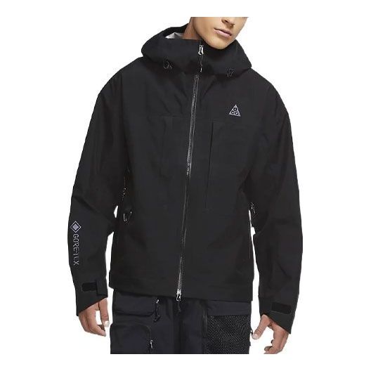 Nike ACG Gore-tex Misery Ridge Solid Color Zipper Hooded Jacket Black CV0635-010