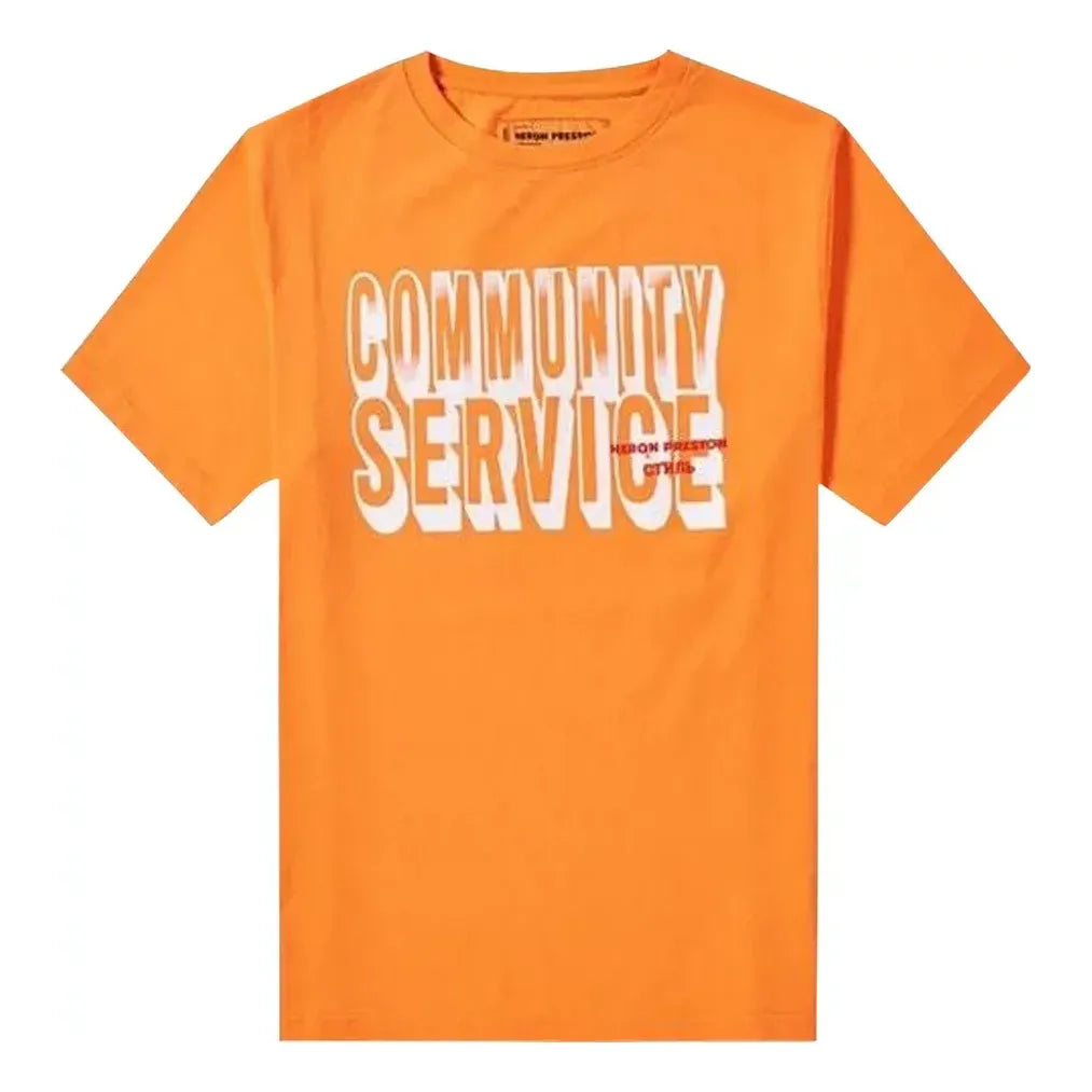 HERON PRESTON Community Service Jersone T-Shirt 'Orange White' HMAA001F176000101901