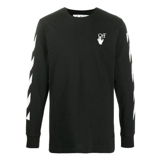 Off-White Agreement LogoPrinting Pullover Men Black OMAB001F20FAB0081001