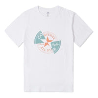 Converse Distorted Patch T-Shirt Asia Sizing 'White Orange Teal' 10026427-A02