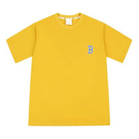 MLB Boston Red Sox Basic Small Label Short Sleeve Unisex Mustard Yellow 31TS10031-43D
