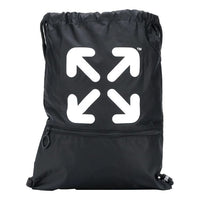 Off-White Arrows Drawstring Lacing schoolbag Black OMVN012I20FAB0011001