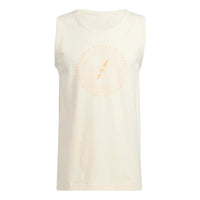 Men's adidas Hdn Isl 13 Tank Cotton Printing Round Neck Beige Vest HG4431