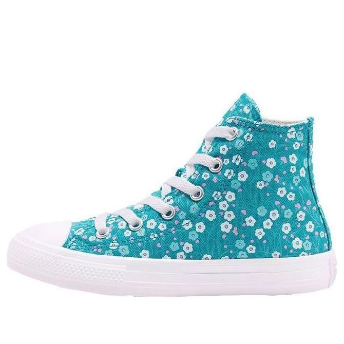 Converse Kids' Chuck Taylor All Star Floral Print Hi Top Sneaker Blue 666876F