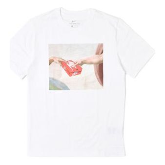 Nike FTWR Pack Shoe Pattern Printing Short Sleeve White AR5053-100