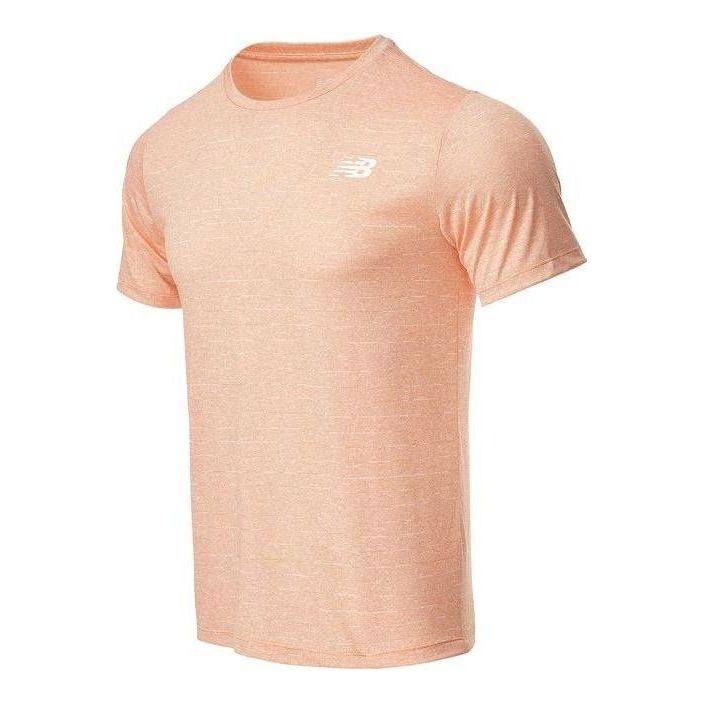 New Balance Tenacity Heather Tech T-Shirt Asia Sizing 'Pink' AMT01012-2