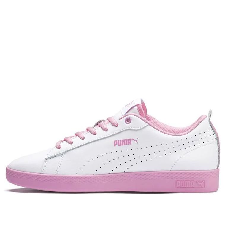 (WMNS) PUMA Smash V2 Perf White/Pink 365216-07