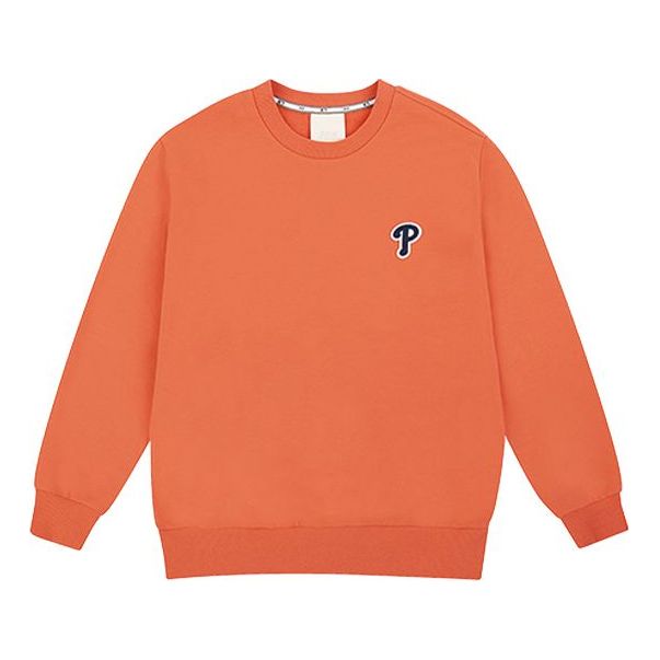 MLB NY/LA Long Sleeves Small Label Embroidered Unisex Orange 31MT04011-10O
