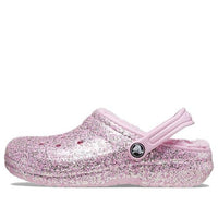 (GS) Crocs Classic Lined Glitter Clogs 'Pink' 207463-6S0