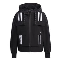 (WMNS) adidas Str Jkt Diy Athleisure Casual Sports Hooded Jacket Black GP0628