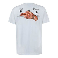 Off-White SS21 Logo Printing Round Neck Pullover Short Sleeve Slim Fit Version White OMAA027R21JER011