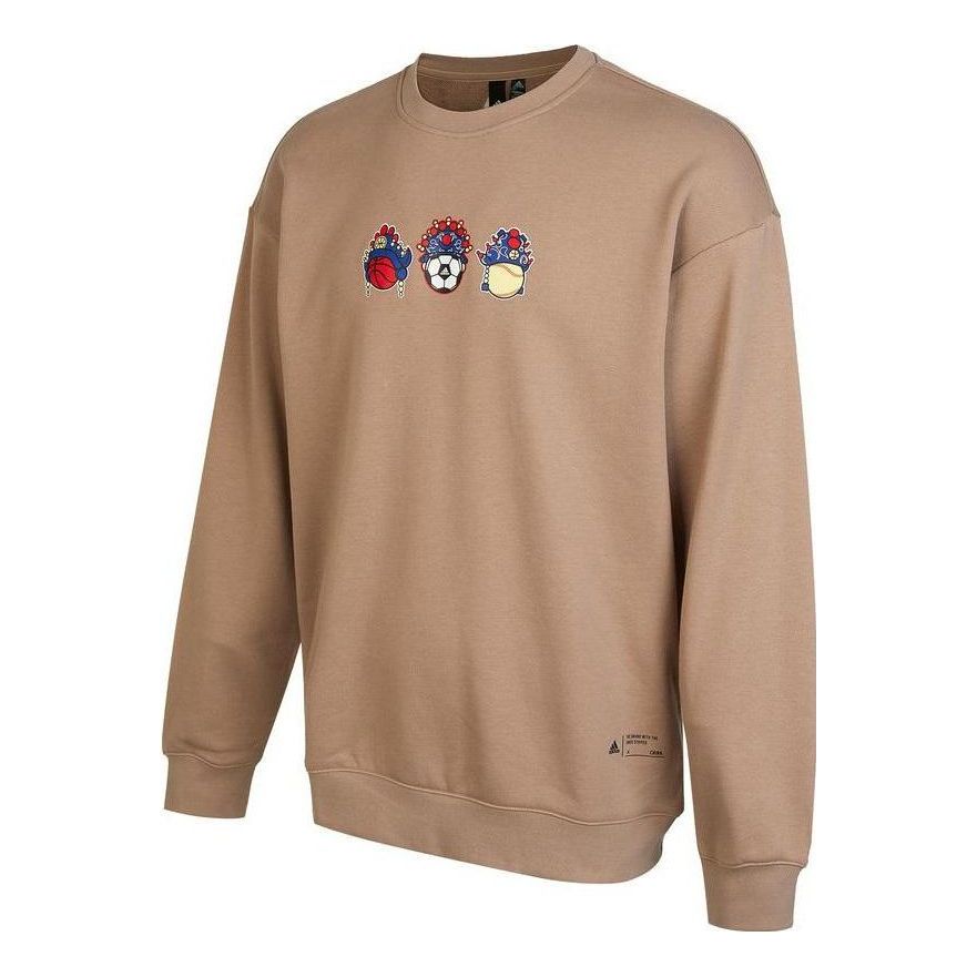 adidas China Graphic Sweater Asia Sizing 'Brown' IB2775