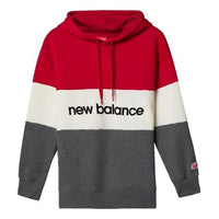 New Balance Men's New Balance Alphabet hooded Long Sleeves Red White AMT93545