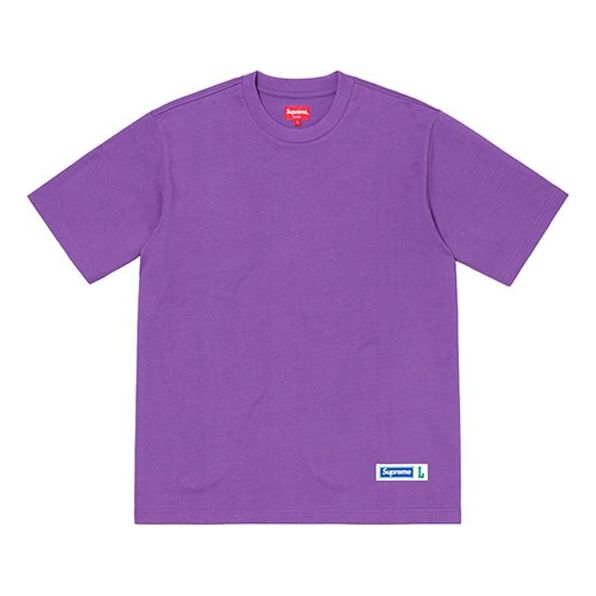 Supreme SS19 Athletic Label Tee Sports Short Sleeve Unisex Purple SUP-SS19-10180