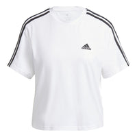 (WMNS) adidas Essentials 3-Stripes Single Jersey Crop Top Asia Sizing 'White' HR4915
