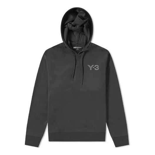 Men's Y-3 logo Hooded Drawstring Black FJ0419