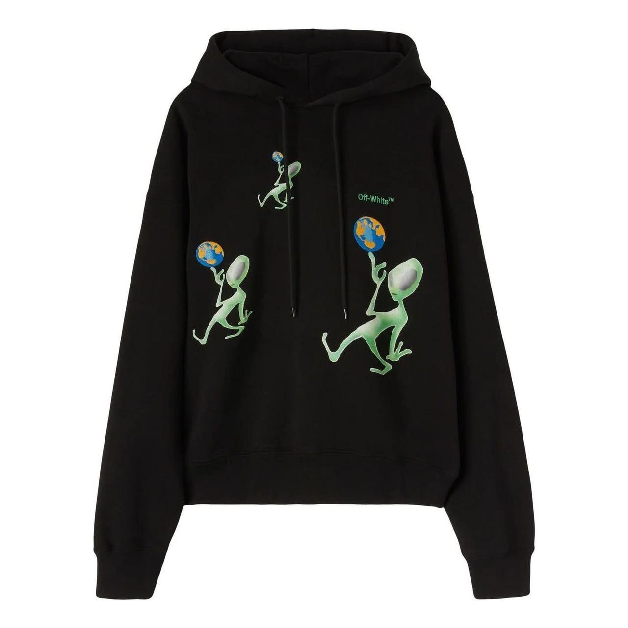 Off-White Alien Arrow Skate Hoodie 'Black' OMBB085F22FLE0161050