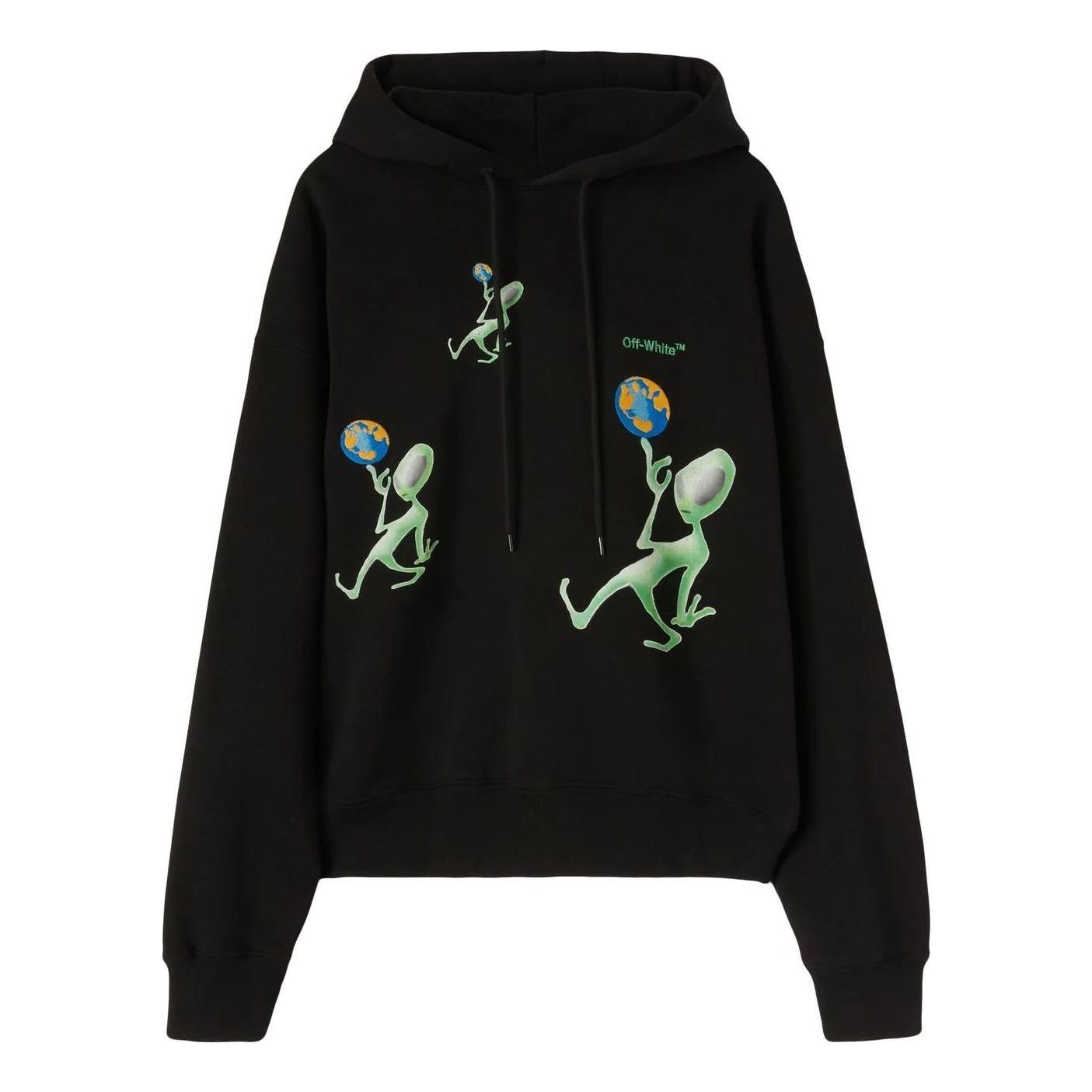 Off-White Alien Arrow Skate Hoodie 'Black' OMBB085F22FLE0161050