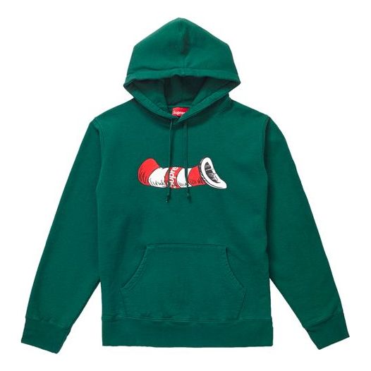 Supreme FW18 Cat in the Hat Hooded Sweatshirt Dark Green SUP-FW18-550