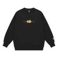 New Balance Men's New Balance Logo Printing Knit Sports Round Neck Pullover Black AMT13365-BK