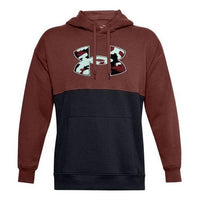 Men's Under Armour Rival Colorblock Training Sports Fleece Red 1357098-688